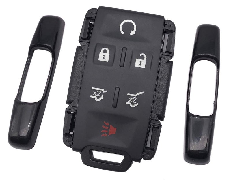 Arruweer Smart Key Fob Case Shell Fit for Chevy Tahoe Suburban / GMC Yukon 2014 2015 2016 2017 M3N-32337100 Replacement Keyless Entry Remote Control Car Key Fob Cover Casing (Black) - Image 2