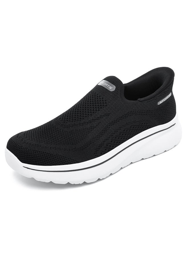 New Summer Breathable Fly-knit Sports Casual Shoes For Men And Women, Lightweight And Comfortable Walking Shoes, Slip-on Shoes