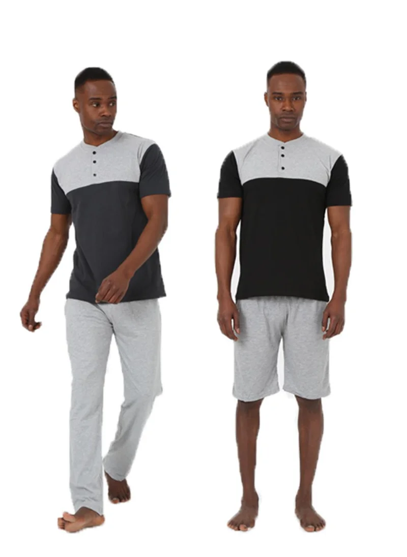 اكبينيز Men's 3-Piece Pajama Set 6825