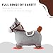 UBRAVOO Hopper Toy 2 Year Old Boy Toddler Plush Bounce Animals Ride on Bouncing Plush Inflatable Horse Outdoor Indoor Hopping Horse Bouncer Birthday Gifts for 18m 5 Years Old Kid Gray - Image 4