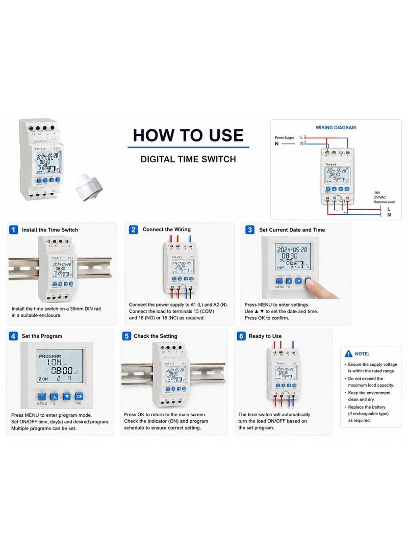 Muller Twilight Switch Digital 230V 1 Channel 1-50,000 Lux 972413 - Image 3