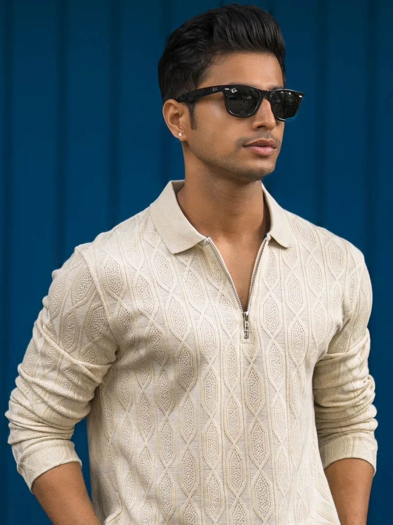 مانياك Maniac Mens Printed B Round Neck Half Sleeve Cotton T-Shirt