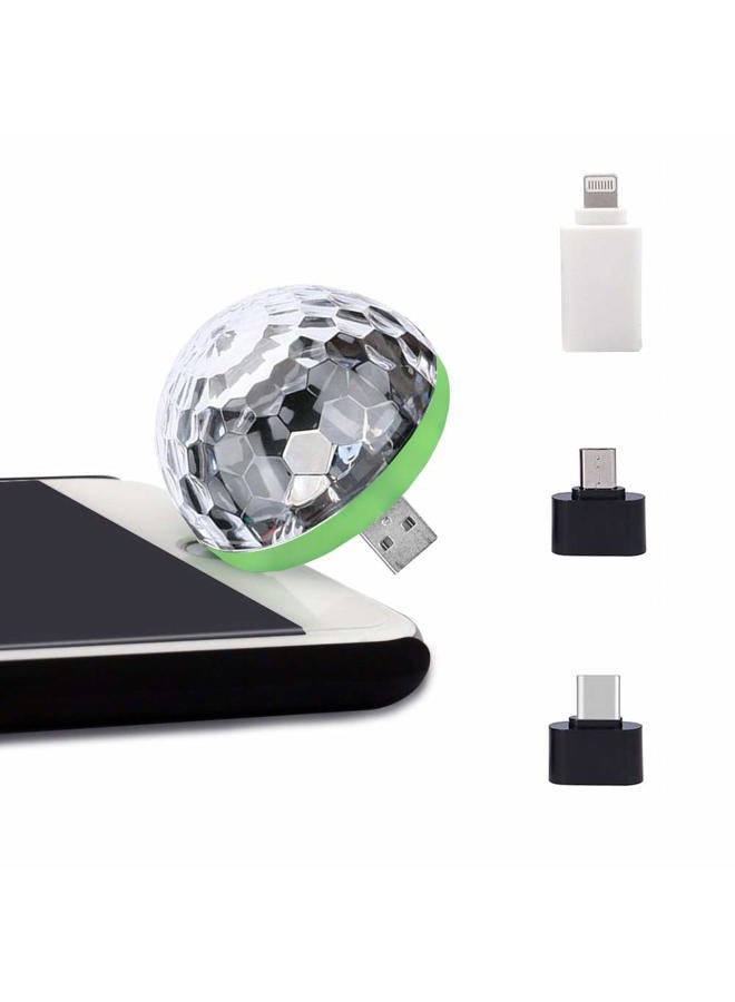 Ytuomzi Too Goods USB Party Lights Mini Disco Ball,Led Small Magic Ball Sound Control DJ Stage Light Colorful Strobe RGB Lamp For Christmas/Brithday/Wedding/Club/Karaoke Decorations,Suitable for mobile phones - Image 1