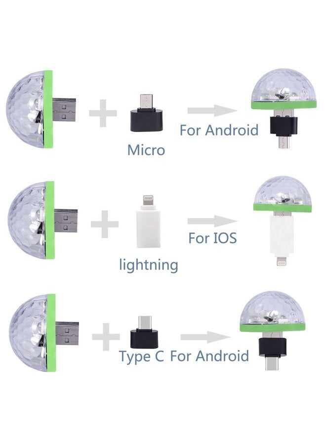 Ytuomzi Too Goods USB Party Lights Mini Disco Ball,Led Small Magic Ball Sound Control DJ Stage Light Colorful Strobe RGB Lamp For Christmas/Brithday/Wedding/Club/Karaoke Decorations,Suitable for mobile phones - Image 5