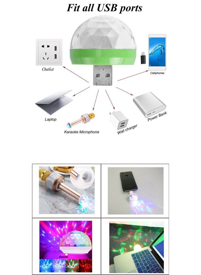 Ytuomzi Too Goods USB Party Lights Mini Disco Ball,Led Small Magic Ball Sound Control DJ Stage Light Colorful Strobe RGB Lamp For Christmas/Brithday/Wedding/Club/Karaoke Decorations,Suitable for mobile phones - Image 3