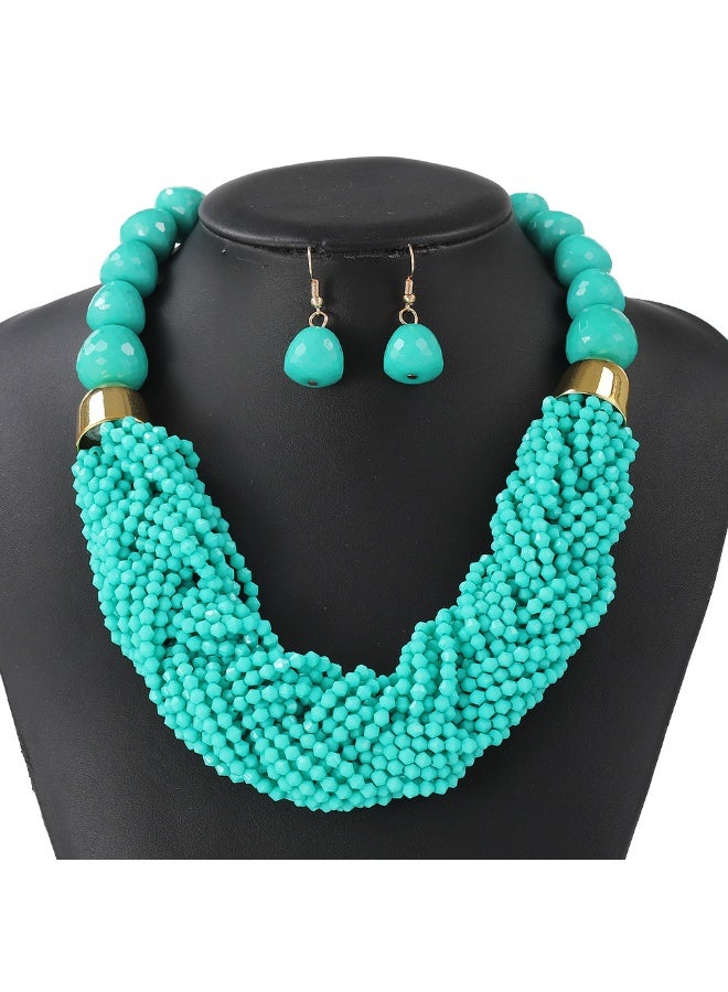 NIBEMINENT Woven Three-Piece Bohemian Style Necklace Set