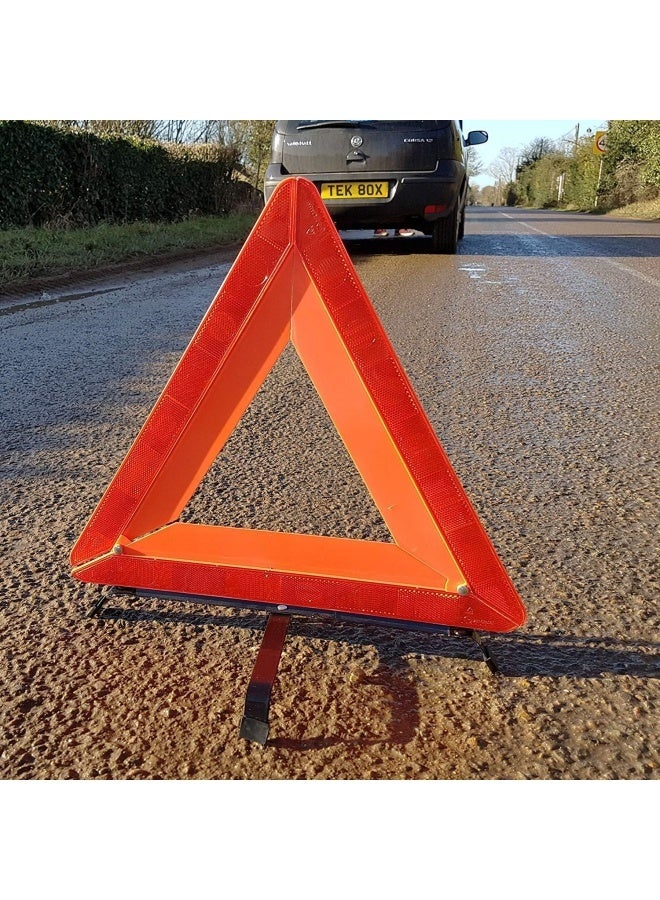 GRUCIY Emergency Warning Triangle, Reflective Warning Road Car Safety Triangle Kit, Foldable Car Roadside Emergency Kit - Image 2