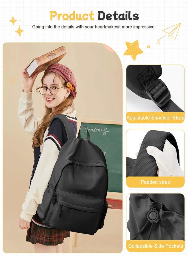 BJLFS Black Backpack for Men Women Large, Gym Backpack for Women Foldable Outdoor Weekender Gym Bag, Waterproof Sports Back Pack & Dance Yoga travel Bag - Image 5