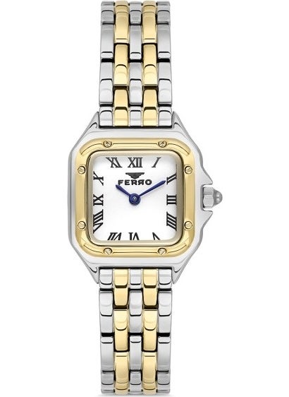 FERRO Quartz Steel Gold/grey 23 mm Women's Wristwatch  - Image 1