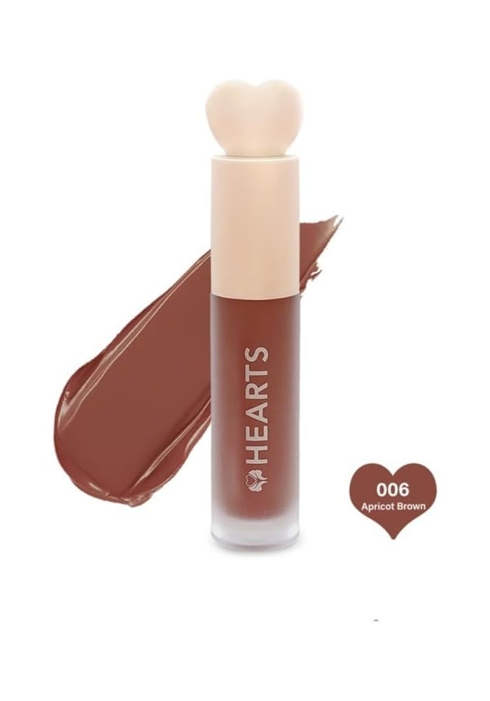 Hearts أحمر شفاه سائل مات بني مشمش هارتس 006 - Image 2