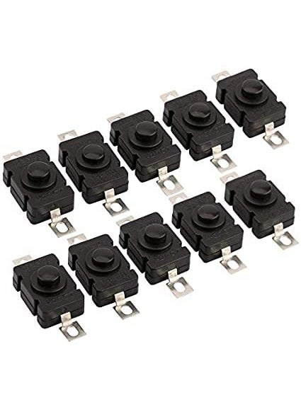 Generic ESPtronics 20 Pcs Self Locking Push ON Push Off Switch DC 260V 1 5 A Tactile Tact Switch 2 Pin On Off Push Button Switch for DIY Projects  - Image 1
