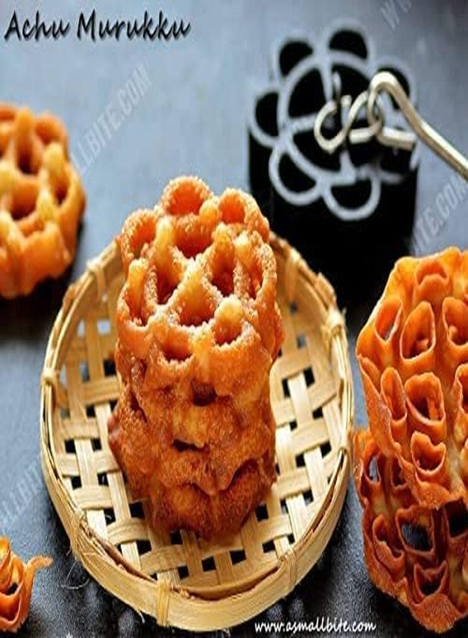 Eagean Stainless Steel Non Stick Rose Murukku Cookie Maker, Achu murukku Maker Non-Stick, Achappam Mould - Image 3