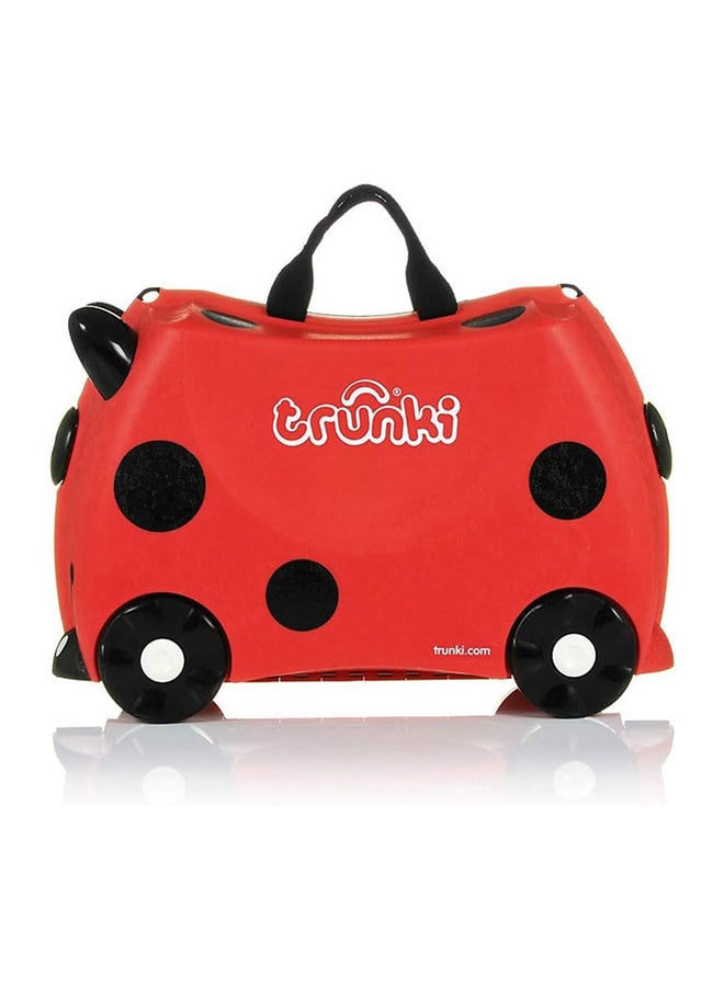 Trunki Harley Ladybug Red Kids Ride-On Suitcase, Carry-On Cabin Luggage with Wheels, Tow Strap and Spacious Travel Storage for Children - Image 2
