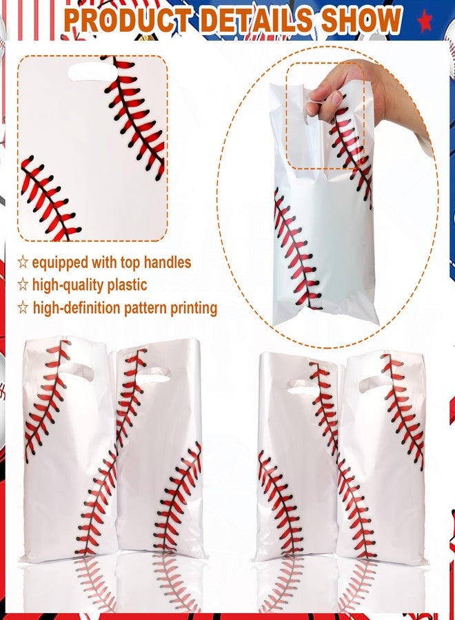 HEPAPATE 60Pcs Baseball Treat Candy Bags, Baseball Goodie Bag,Baseball Party Favors Bags, Baseball Theme Gift Bag for Kids Birthday Party Decorations - Image 3