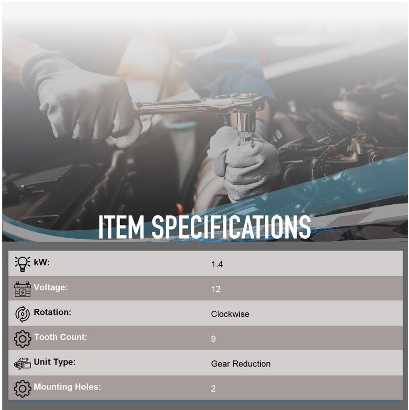 Parts Player قطع غيار OEG بدء تشغيل جديدة متوافقة مع بويك شيفروليه جي إم سي أولدزموبيل بونتياك ساتورن 2.2 2.2L 3.1L 3.1 3.4L 3.4 3.5L 3.5 V6 1997-2004 10465384، 10465459، 10465519، 10465542، 336-1921A، SDR0069، SDR0189 - Image 3