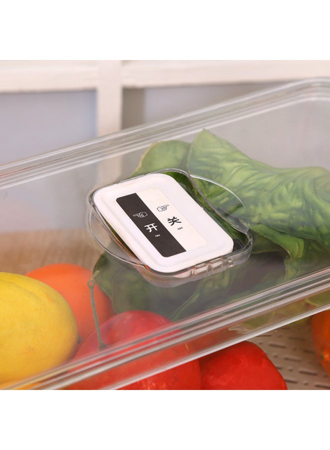 Refrigerator Storage Preservation Box Transparent Household Drain Preservation Box Refrigerator Special Refrigeration Food Grade Storage With Lid-Specifications:Narrow Body Small Size  - Image 3