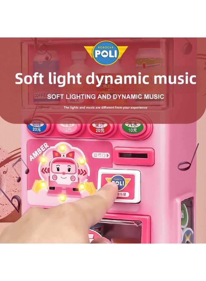 Authentic Pelican Children's Drink Machine Toy Home Plaything For Boys Girls Candy Selling Machine Tool Dessert Dispenser-Specifications:3812b Color Box 【large Size-pink Sound And Light Vending Mach - Image 4