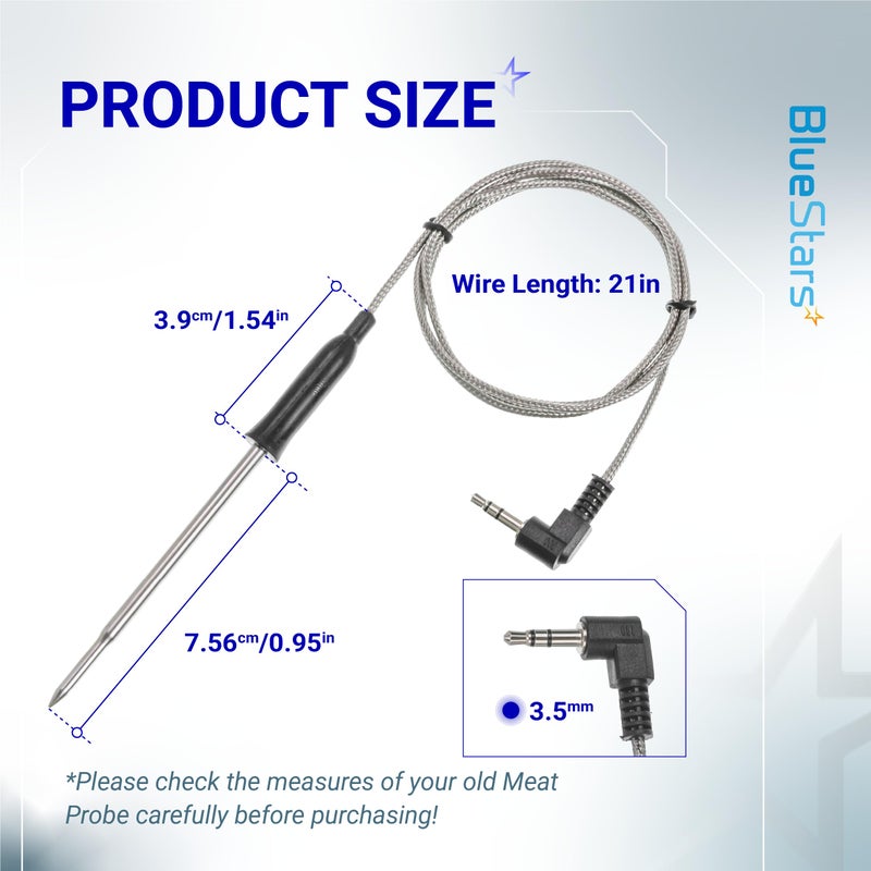 BlueStars Thermometer Meat Probe for Ninja FG550/FG551 Smart XL 6-in-1 Indoor Grill with Air Fry, IG651 Foodi Smart XL Pro 7-in-1, LG450CCO, LG550CO, BG550, EG351 Ninja Indoor Grill Accessories - Image 3