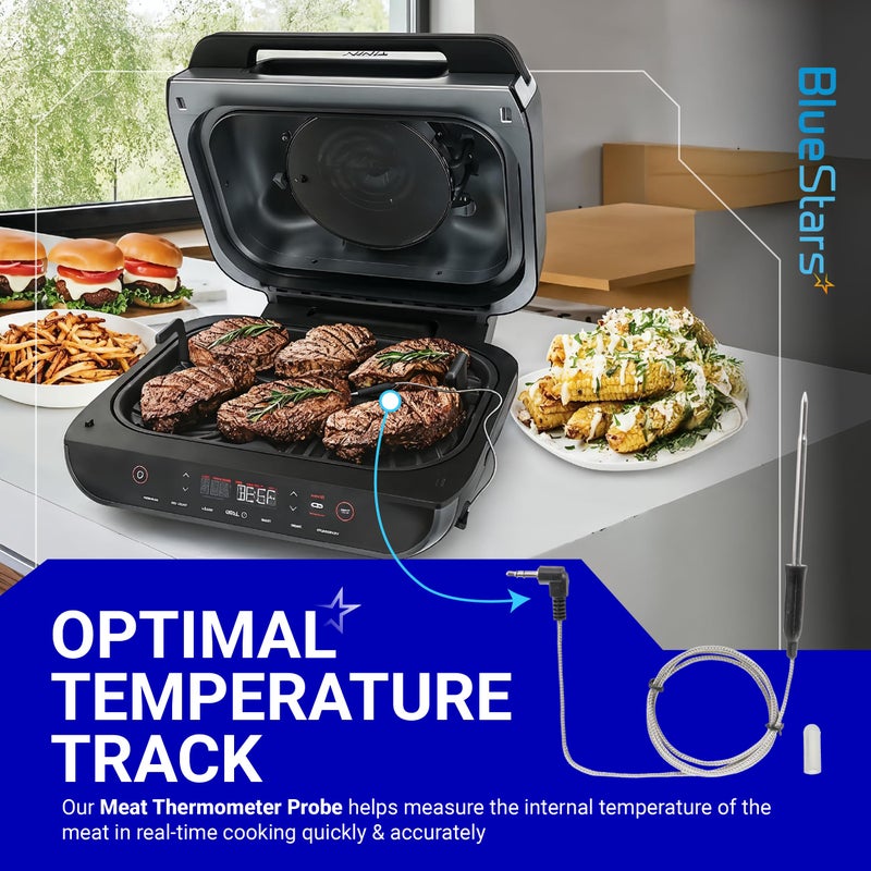 BlueStars Thermometer Meat Probe for Ninja FG550/FG551 Smart XL 6-in-1 Indoor Grill with Air Fry, IG651 Foodi Smart XL Pro 7-in-1, LG450CCO, LG550CO, BG550, EG351 Ninja Indoor Grill Accessories - Image 2
