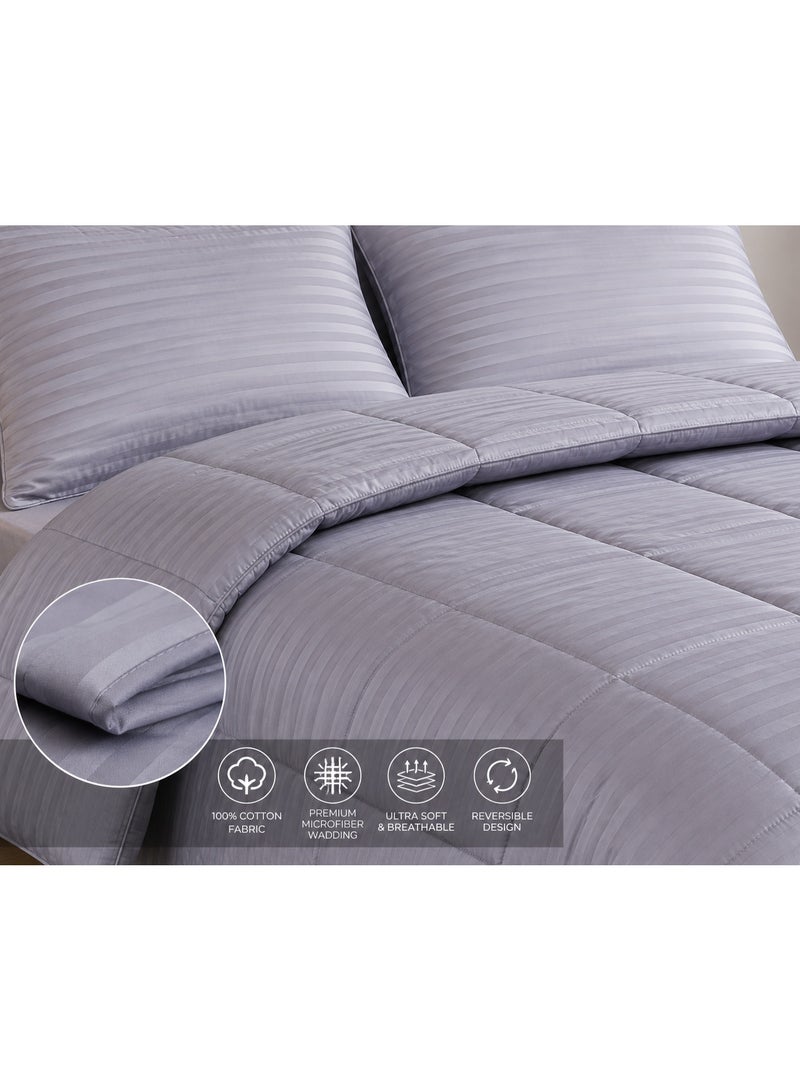 Home Auraa Premium AC Quilt Set | Queen Size 160 x 200 cm | 3-Piece Bedding Set | 100% Cotton | 300 Thread Count | 1 Quilt + 2 Pillow Covers - Image 5