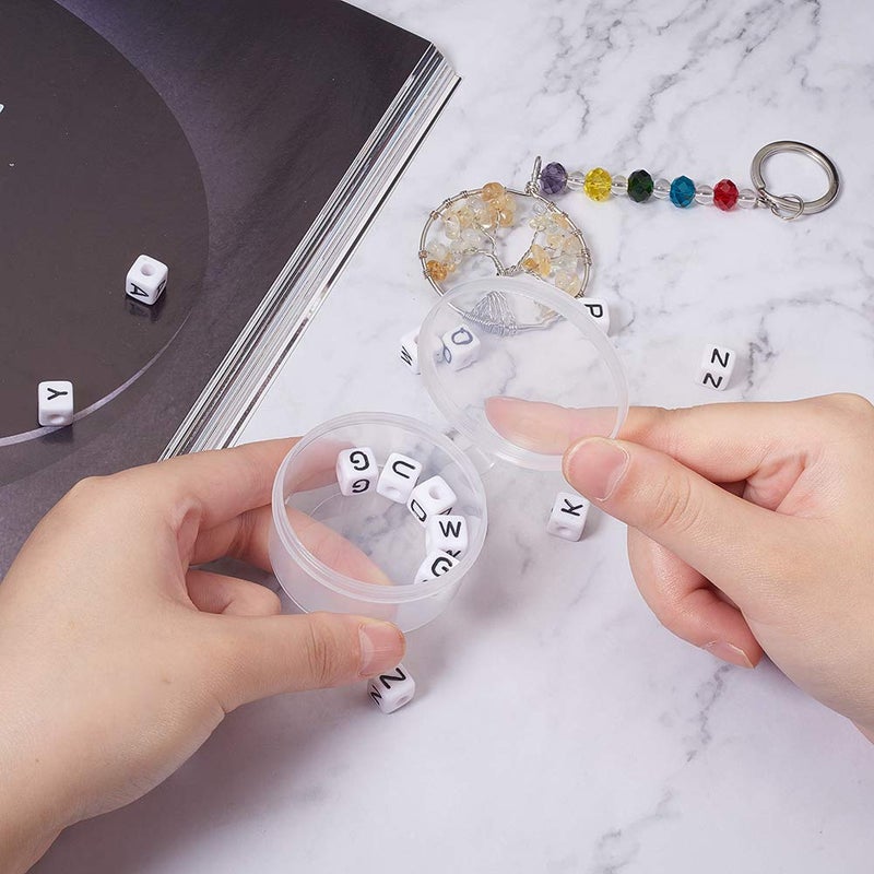 BENECREAT 12 Pack Round Clear Plastic Bead Storage Containers Box Case with Flip-Up Lids for Items,Pills,Herbs,Tiny Bead,Jewerlry Findings, and Other Small Items - 2x1 Inches - Image 3