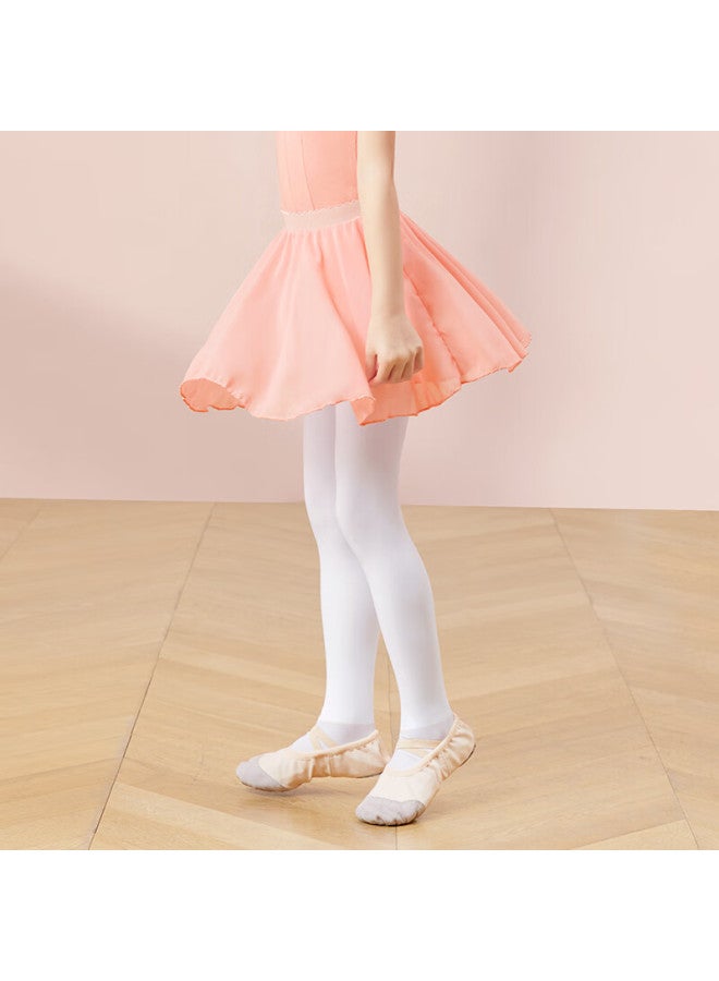 Aiwuge Dance Tights For Children, Girls, Summer, Medium-thick, White Leggings, Dance Practice Socks, Exam Preparation, Size S - Image 1