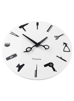 Timelike Barber Equiment Tools Wall Clock Modern Design Barber Shop Business Sign Wall Watch Beauty Hair Salon Clock Hairdresser Gift  - Image 2
