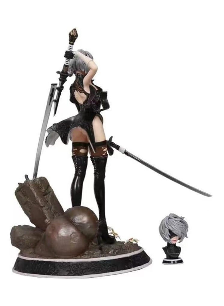 general Neil Automata Model Ornament Figure Box, Nier: Automata Brings Art Yorha No. 2 Type B Pretty Girl Character Anime PVC Statue Character Collection Model Toy - Image 2
