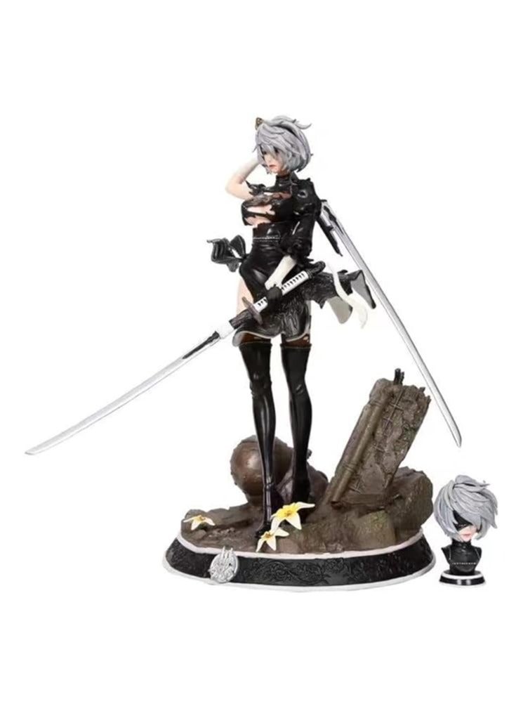 general Neil Automata Model Ornament Figure Box, Nier: Automata Brings Art Yorha No. 2 Type B Pretty Girl Character Anime PVC Statue Character Collection Model Toy - Image 3