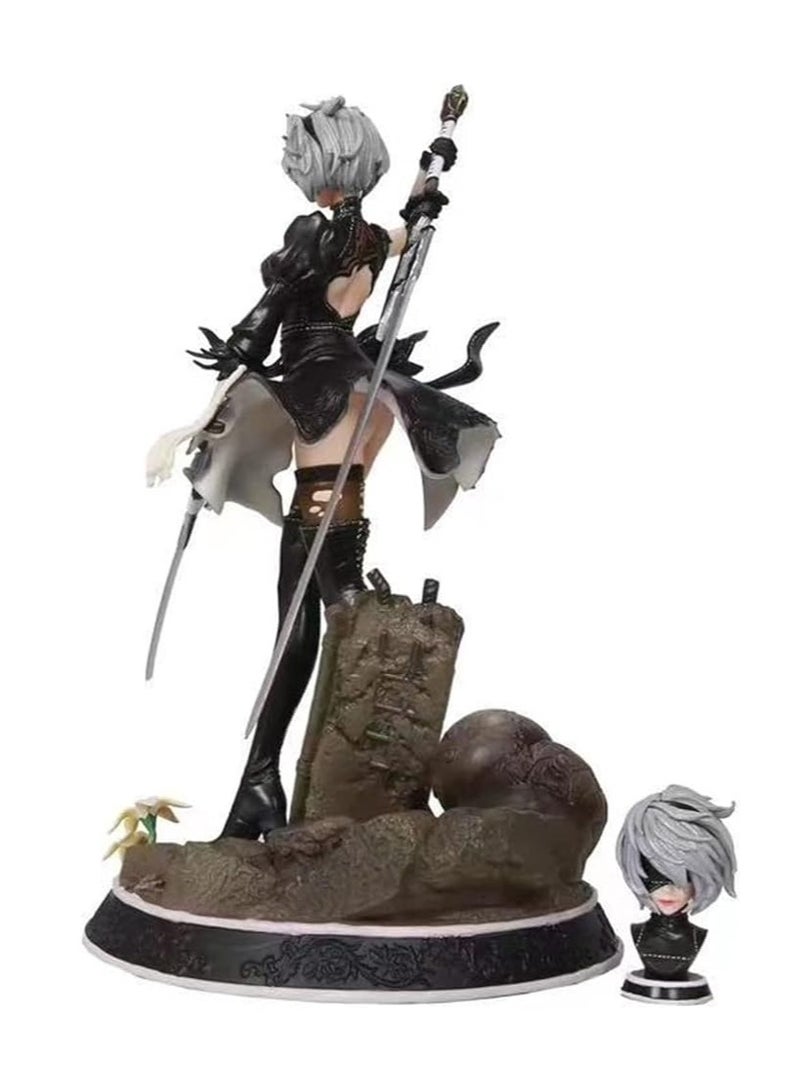 general Neil Automata Model Ornament Figure Box, Nier: Automata Brings Art Yorha No. 2 Type B Pretty Girl Character Anime PVC Statue Character Collection Model Toy - Image 4