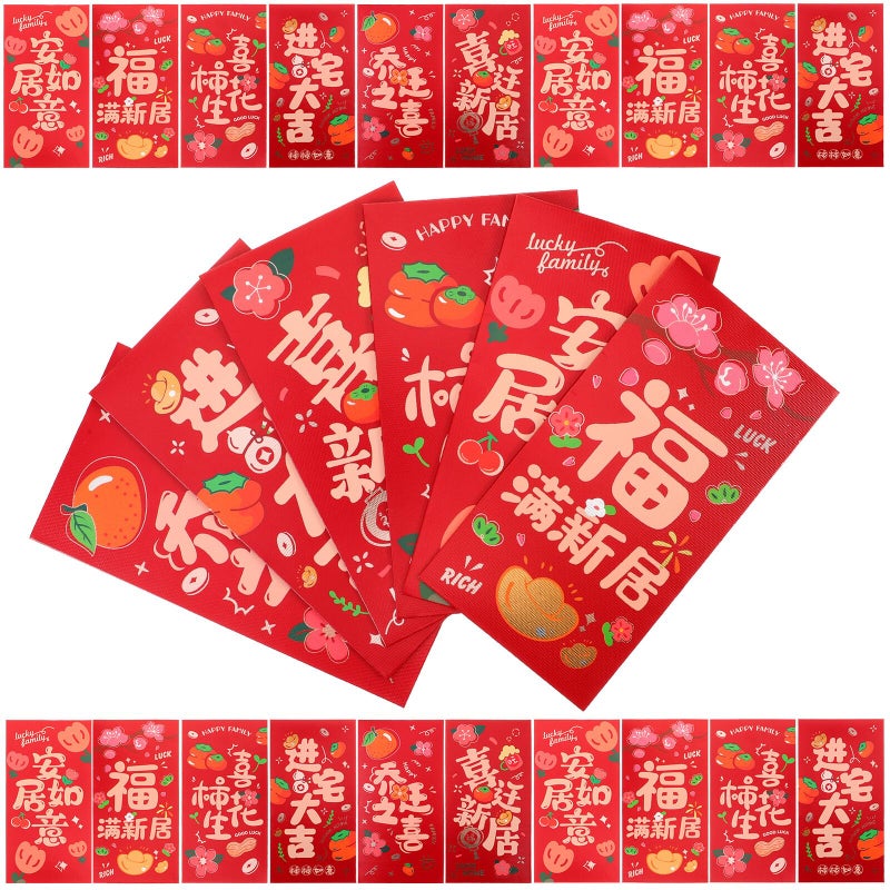 Chinese Housewarming Red Envelopes Lucky Money Packets Mixed Style For New Home - Image 2