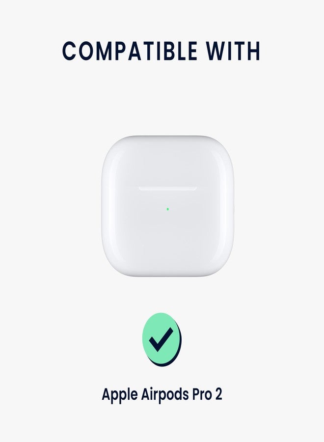 kwmobile Case for Apple Airpods Pro 2 Case - Shockproof Cover for Bluetooth Earbuds - Lockable Function - Carabiner Keychain Clip - Black/Black - Image 2