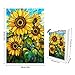 Artinhand Great Jigsaw Puzzles for Adults 300 Pieces Stained Glass Sunflowers Puzzles for Adults Toys Gift Family Decoration Kids Puzzle - Image 4