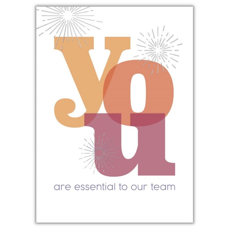 25 Employee Anniversary Cards You are Essential Design 26 White Envelopes FSC Mix