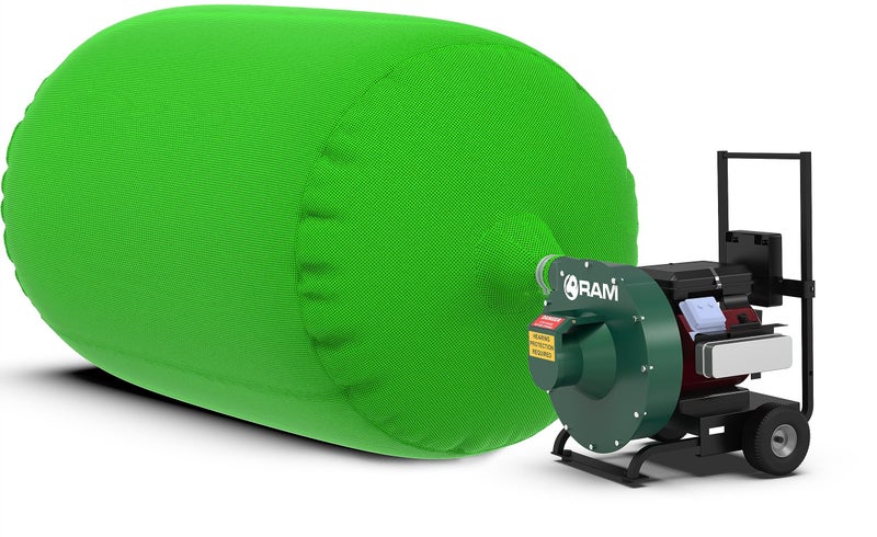 RAM (10) Insulation Vacuum Bag RAM Heavy Duty ECO+ Bags 7 FT X 4 FT Holds 88 CF / 400 LBS Low DUST 2.4 Fabric Strength - 10 Pack. Largest and Toughest Green Bag on The Market. - Image 1