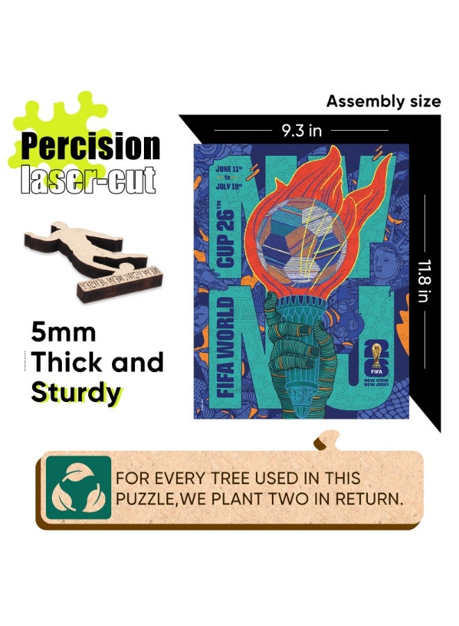 FIFA World Cup Official FIFA World Cup 2026 Wooden Puzzle – New York / New Jersey | Licensed Adults Puzzle 14+ - Image 4