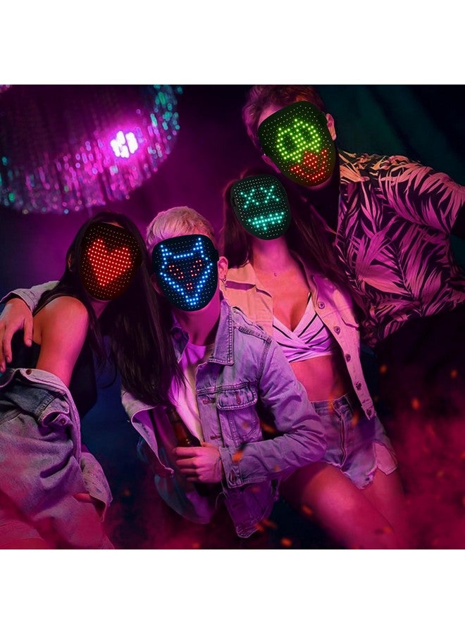 ORWINE Halloween LED Mask, Light Up Mask with Gesture Sensing, Halloween Mask LED Lighted Face Transforming Mask for Festival Dj Cosplay Halloween Costume Masquerade Parties - Image 5