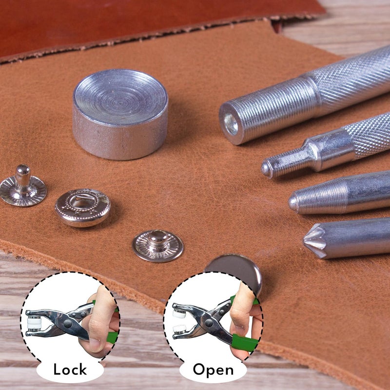 Mandala Crafts Metal Snap Button Kit - Snap Fastener Tool & Metal Snap Closures Size 20 - Image 4