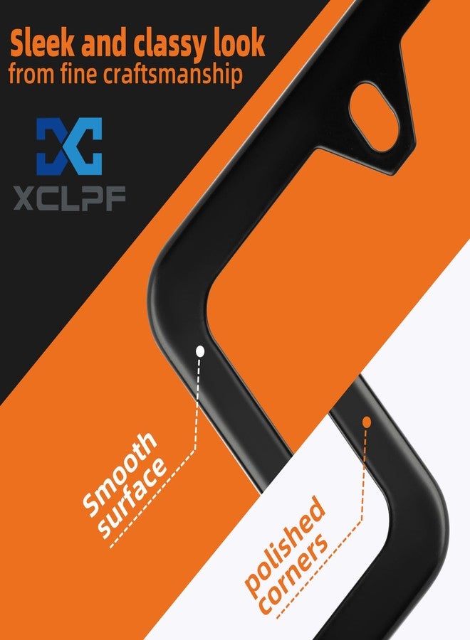 XCLPF 4 Holes Black License Plate Frame,Car Licenses Plate Covers Holders Frames for Plates with Screw Caps.(Black) - Image 3