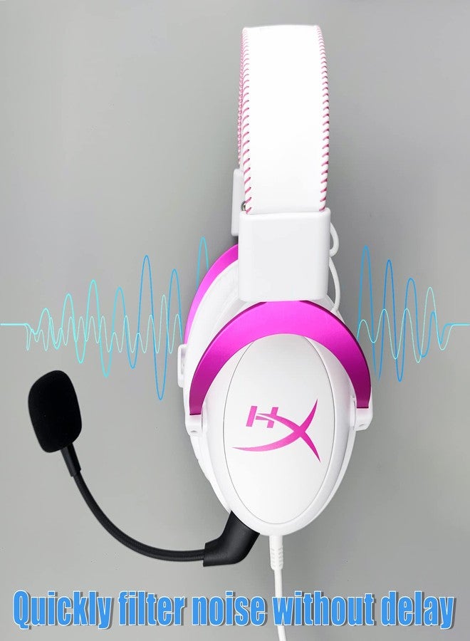 ريير ذراع ميكروفون بديل من REEYEAR، متوافق مع سماعات Kingston HyperX Cloud وCloud X وCloud II الإصدار الثاني، لأجهزة PS4 وXbox One وNintendo Switch والكمبيوتر الشخصي، سماعات ألعاب مانعة للضوضاء، مقبس 3.5 ملم، لون أسود - Image 4