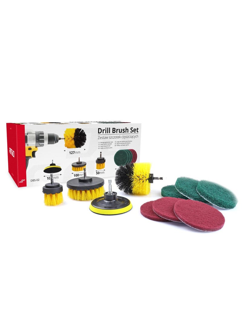 AMIO Drill brush and polish set 10pcs ADET-04 - Image 1