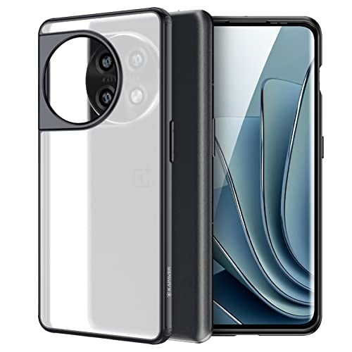 KAPAVER® Hybrid Series Compatible with OnePlus 11 5G Case Cover Hard PC Soft Flexible TPU Bumper Protection Back Cover (Hazy Black) - Image 1