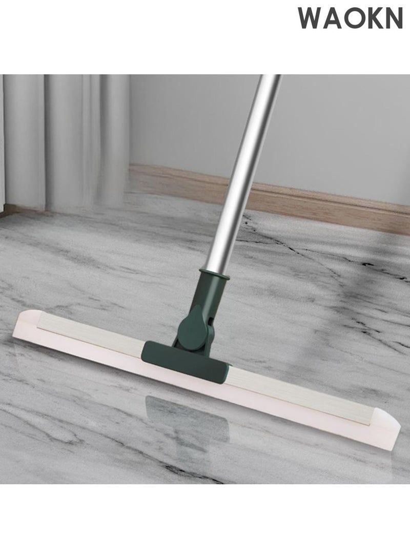 دبليو أيه أو كي أن مسح أرضي مزدوج الاستخدام الرطب والجاف ، شفرة مسح قابلة للتمديد ، مسح السيليكون مع مقبض قابل للتمديد ، مسح الزجاج ، يمكن أن يدور 180 درجة ، مناسبة للحمام والمنزل وأدوات تنظيف النافذة. - Image 2
