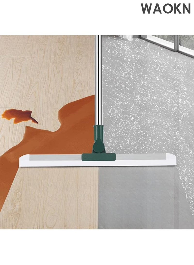 دبليو أيه أو كي أن مسح أرضي مزدوج الاستخدام الرطب والجاف ، شفرة مسح قابلة للتمديد ، مسح السيليكون مع مقبض قابل للتمديد ، مسح الزجاج ، يمكن أن يدور 180 درجة ، مناسبة للحمام والمنزل وأدوات تنظيف النافذة. - Image 3