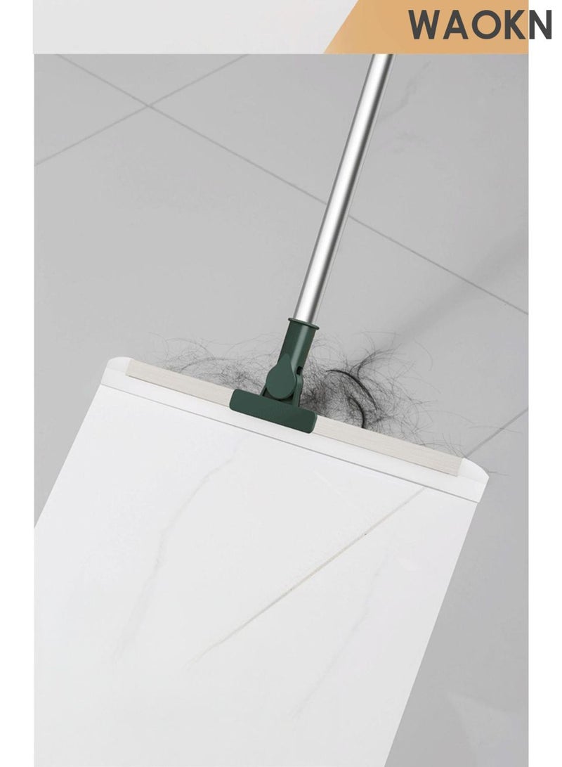 دبليو أيه أو كي أن مسح أرضي مزدوج الاستخدام الرطب والجاف ، شفرة مسح قابلة للتمديد ، مسح السيليكون مع مقبض قابل للتمديد ، مسح الزجاج ، يمكن أن يدور 180 درجة ، مناسبة للحمام والمنزل وأدوات تنظيف النافذة. - Image 5