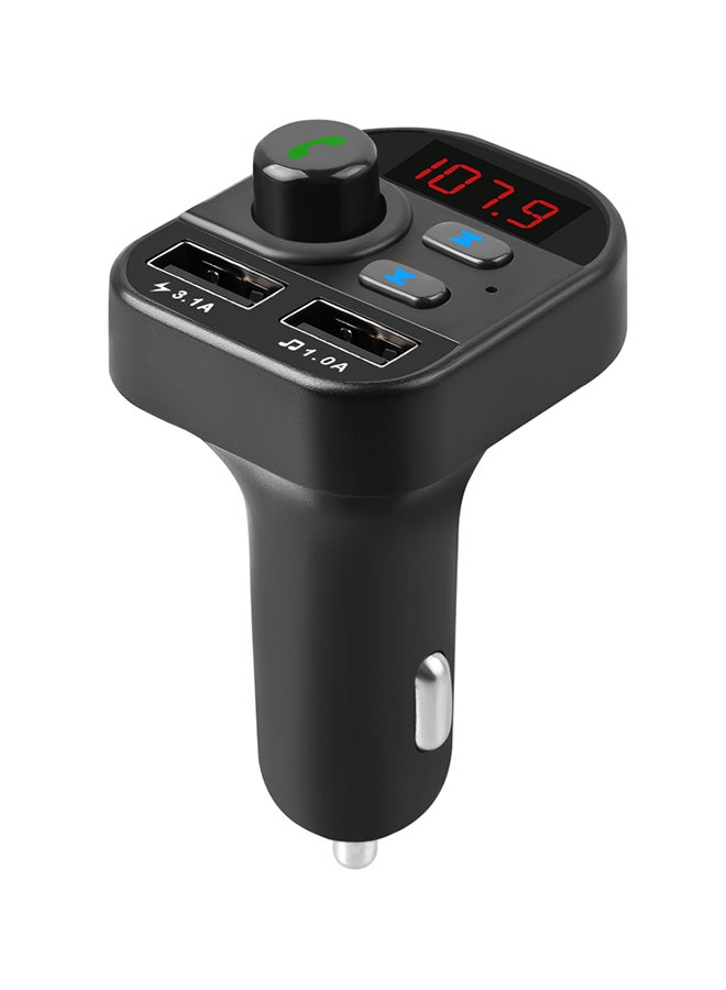 شاحن USB لاسلكي للسيارة أسود - Image 1