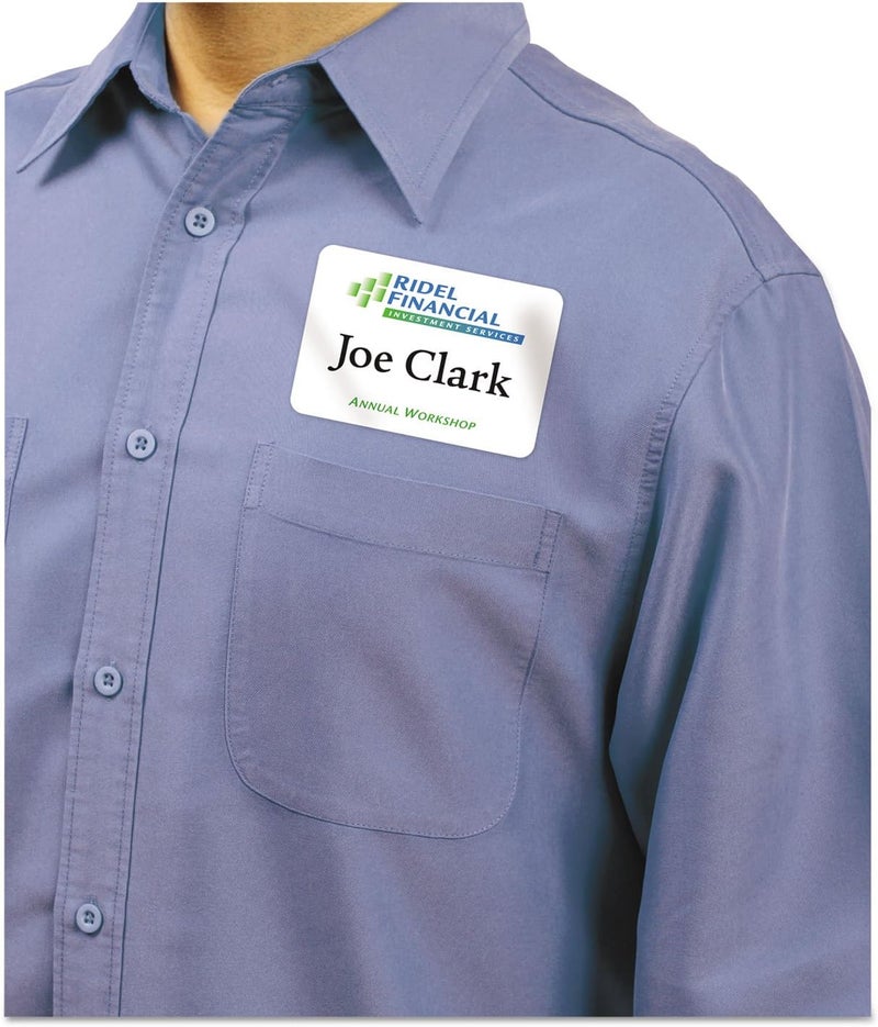 AVERY Adhesive Flexible Name Badges, 2.33 x 3.375", White, Pack of 160 (8395) - Image 2