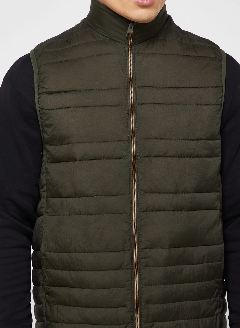 JACK & JONES Zip Through Puffer Gilet