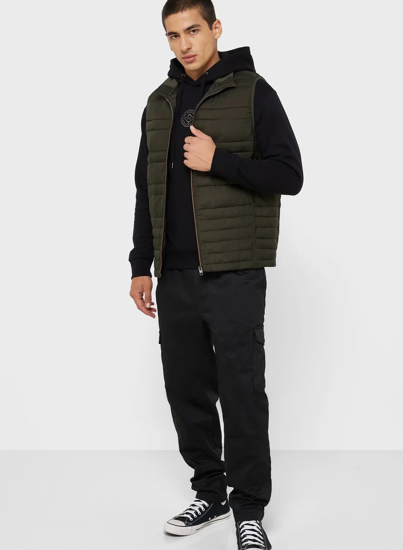 JACK & JONES Zip Through Puffer Gilet