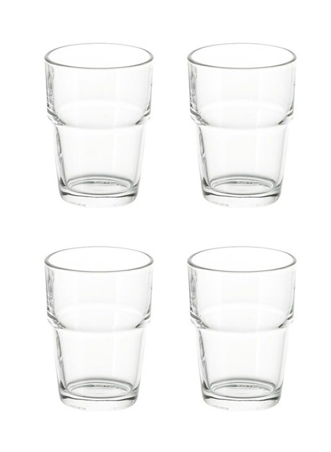 4-Piece Glass Tea Cup Set Clear 17 cl  - Image 1